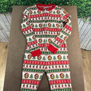 Buc-ee's Kids Christmas Onesie Waffle Knit Pajama's Youth XS (SKU: 129B)